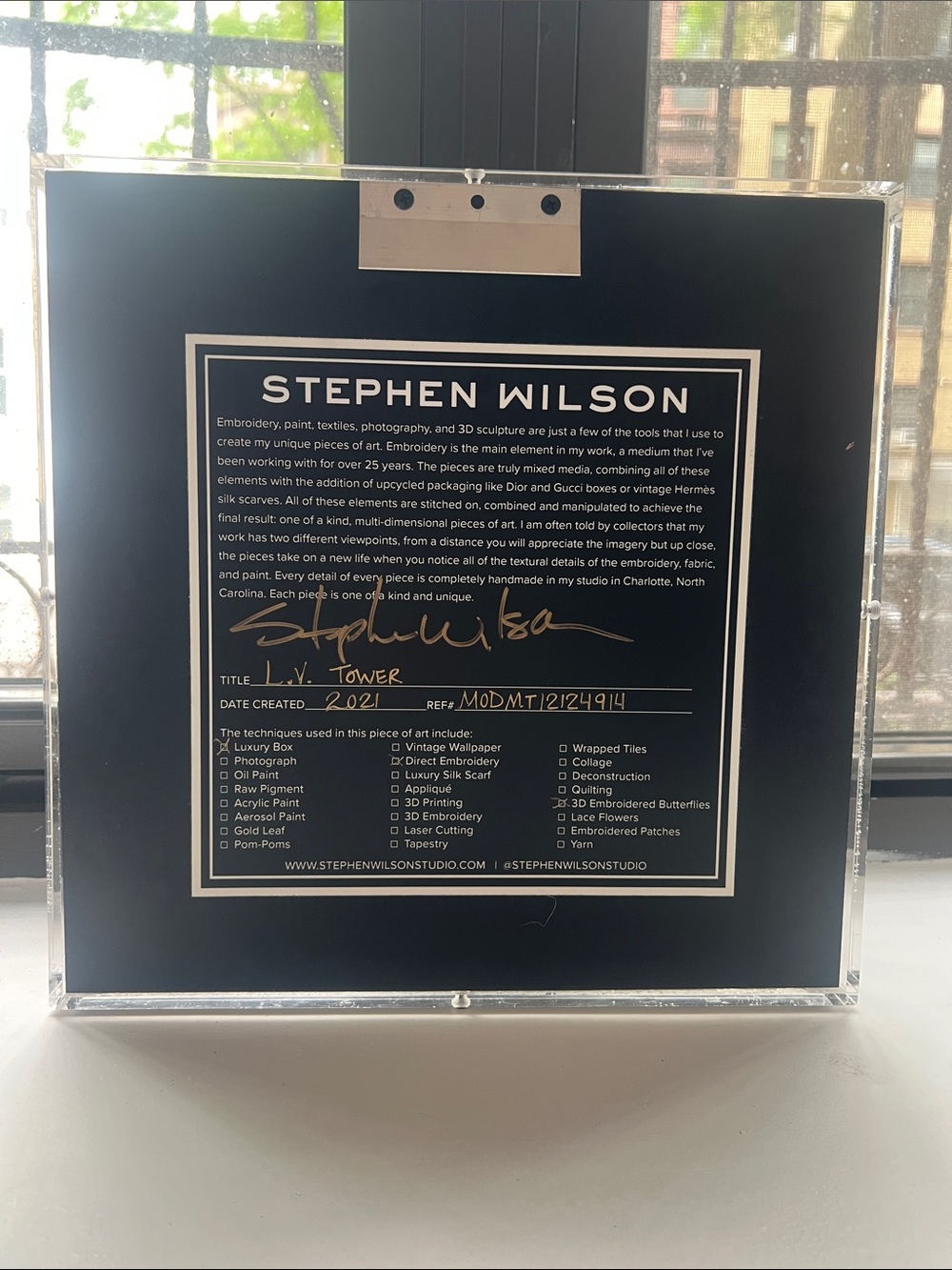 Stephen Wilson LV Tower Louis Vuitton Art 12x12 - Picture 3 of 4